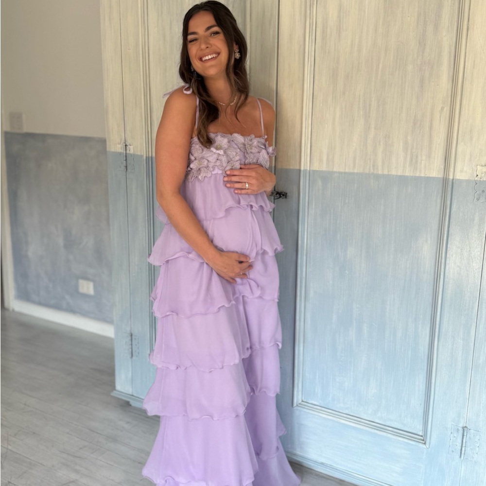 Lavender Tiered Maxi Dress